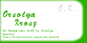 orsolya krosz business card